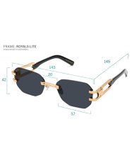 画像8: 9Five ROYALS LITE Black & 24K Gold Sienna Gradation Sunglasses 24Kゴールド UV 偏光 グラデーション サングラス (8)