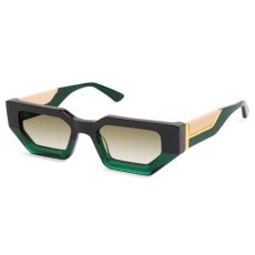 画像1: 9Five VINCENT Tundra Green & 24K Gold Sepia Gradation Sunglasses 24Kゴールド UV 偏光 サングラス (1)