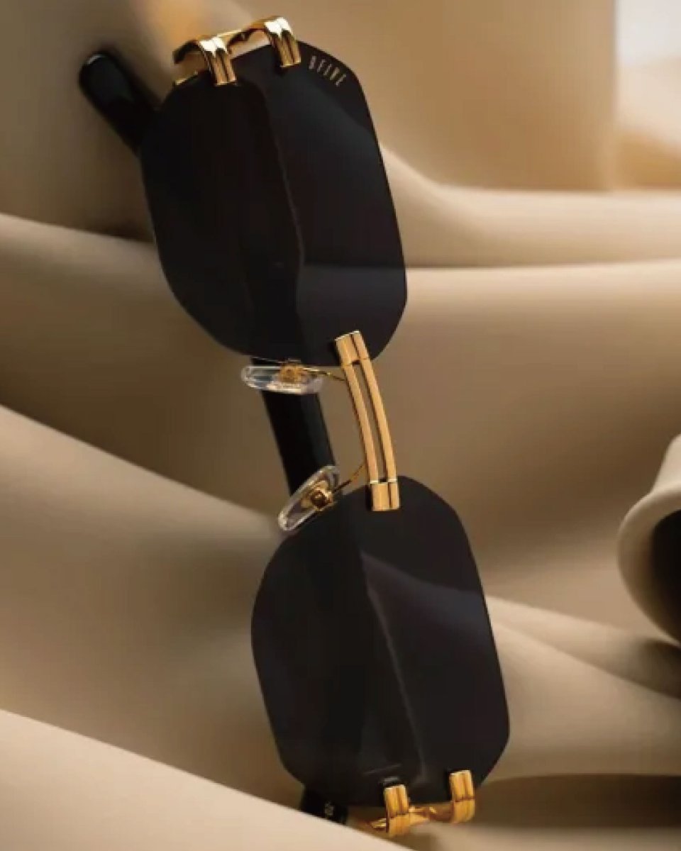 画像8: 9Five ROYALS LITE Black & 24K Gold Sunglasses 24Kゴールド UV 偏光 グラデーション サングラス (8)