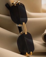 画像8: 9Five ROYALS LITE Black & 24K Gold Sunglasses 24Kゴールド UV 偏光 グラデーション サングラス (8)