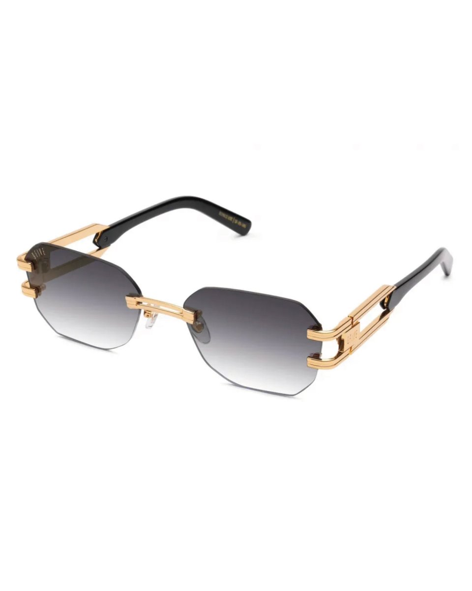 画像1: 9Five ROYALS LITE Black & 24K Gold Sunglasses 24Kゴールド UV 偏光 グラデーション サングラス (1)