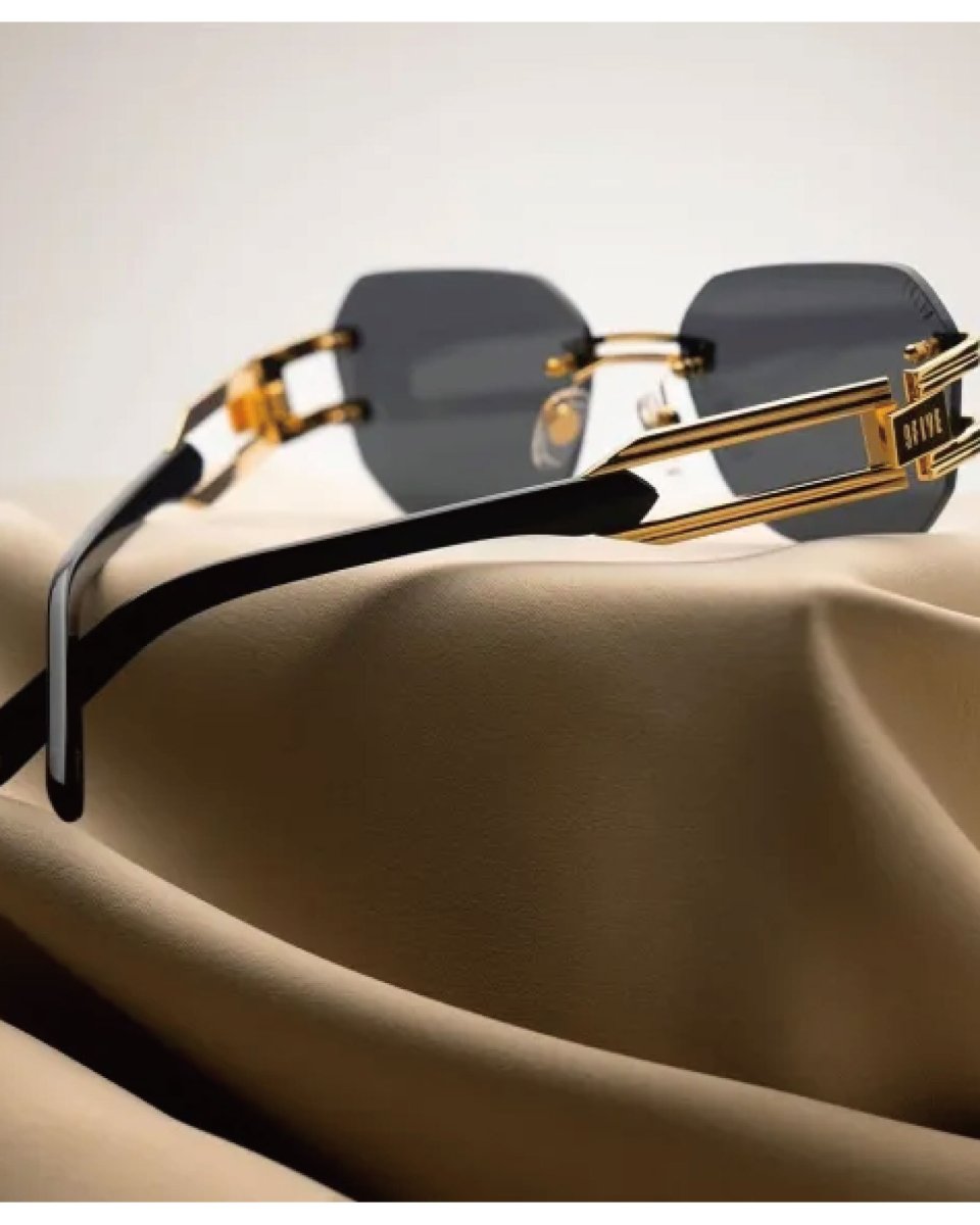 画像9: 9Five ROYALS LITE Black & 24K Gold Sunglasses 24Kゴールド UV 偏光 グラデーション サングラス (9)
