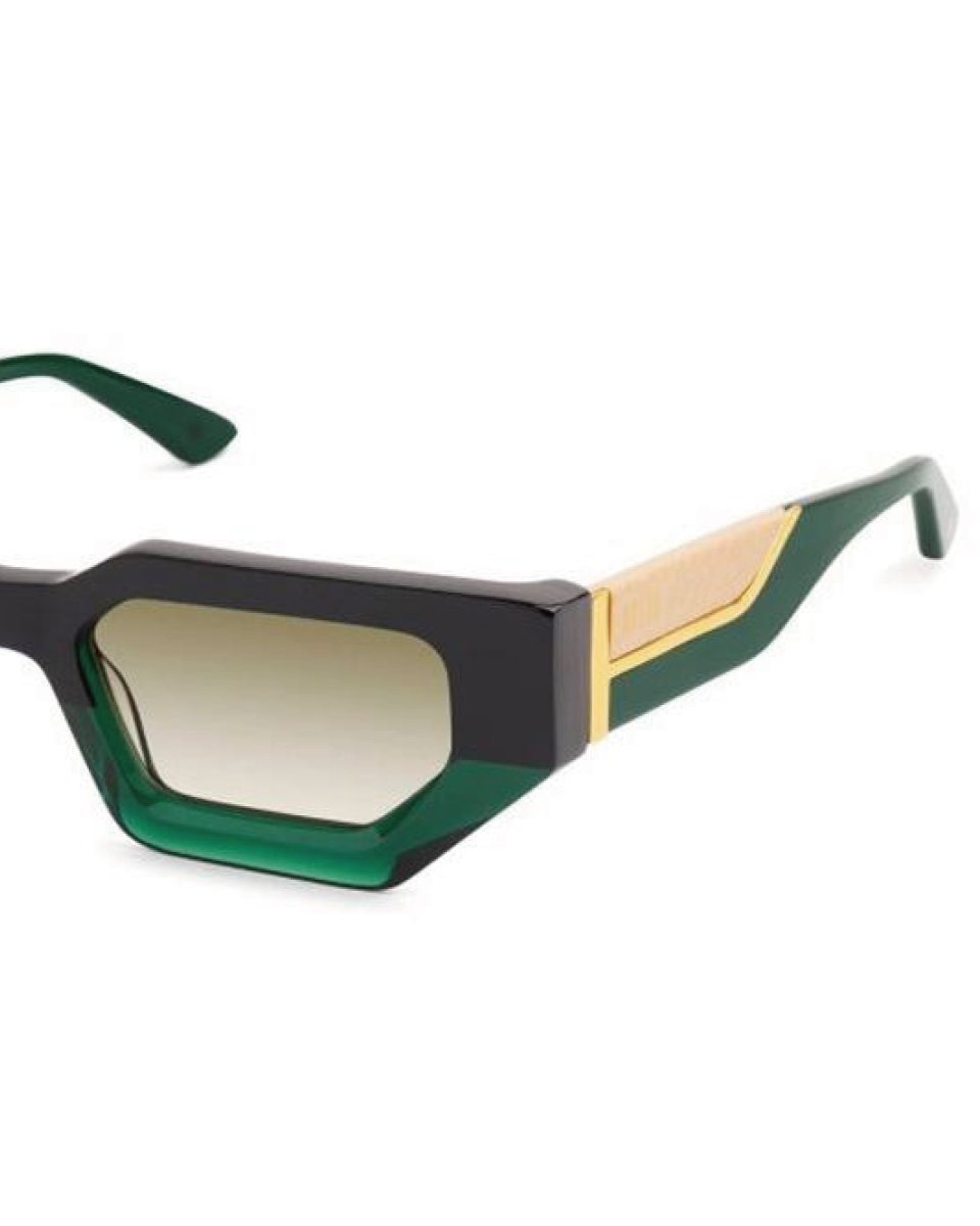 画像13: 9Five VINCENT Tundra Green & 24K Gold Sepia Gradation Sunglasses 24Kゴールド UV 偏光 サングラス (13)