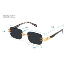 画像9: 9Five PURITY Black & 24k Gold clearlens プリティ 24Kゴールド UV 偏光 クリアレンズ メガネ (9)