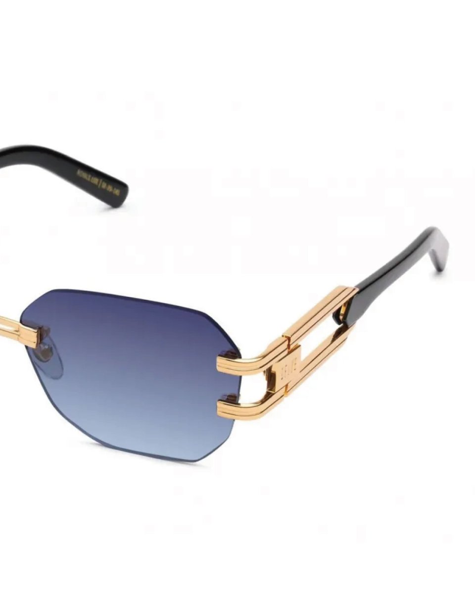 画像8: 9Five ROYALS LITE Black & 24K Gold Midnight Blue Gradation Sunglasses 24Kゴールド UV 偏光 グラデーション サングラス (8)