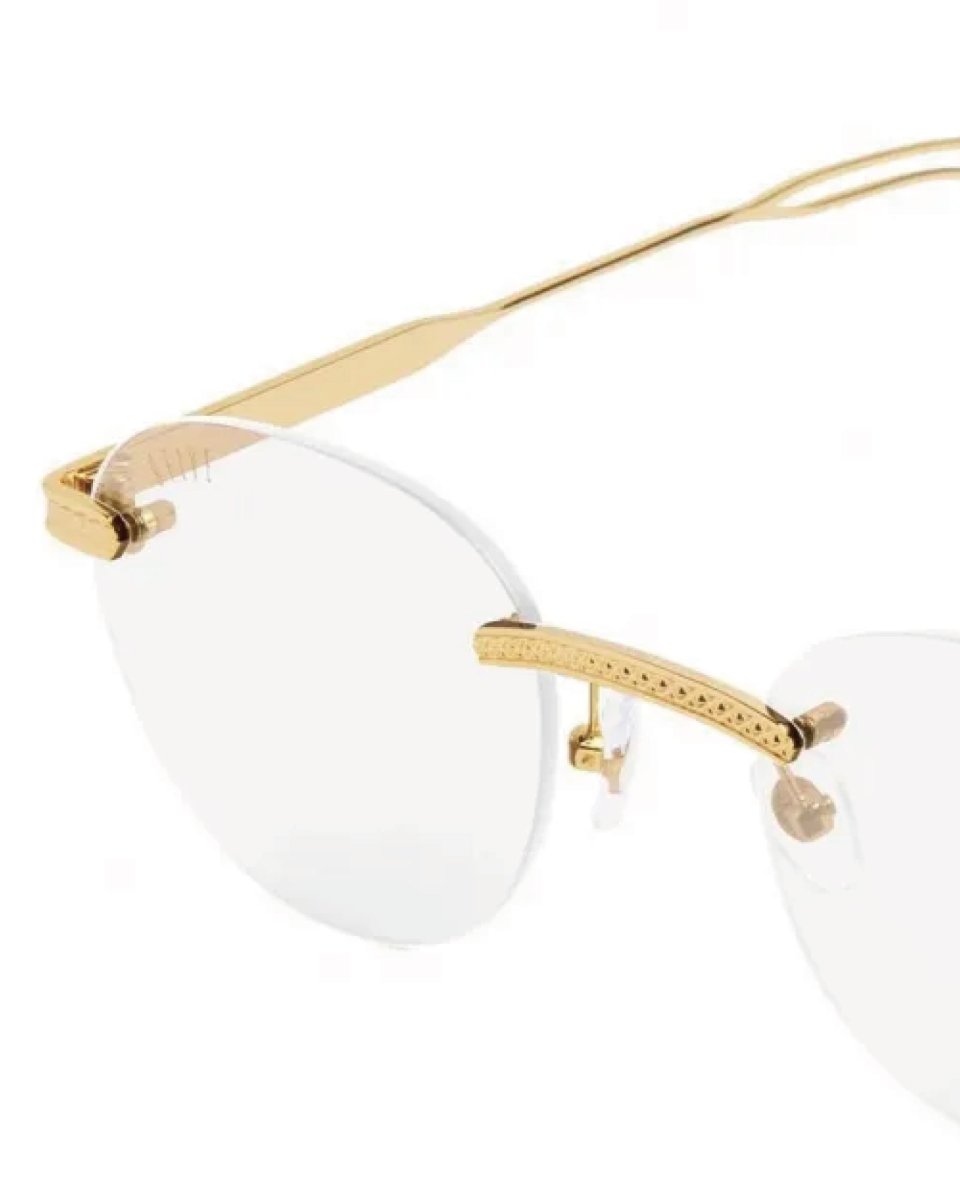 画像3: 9Five DIME LITE 24k Gold Clear Lens Glasses ダイムライト ゴールド クリアサングラス リムレス UV 偏光 メガネ (3)