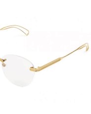 画像4: 9Five DIME LITE 24k Gold Clear Lens Glasses ダイムライト ゴールド クリアサングラス リムレス UV 偏光 メガネ (4)