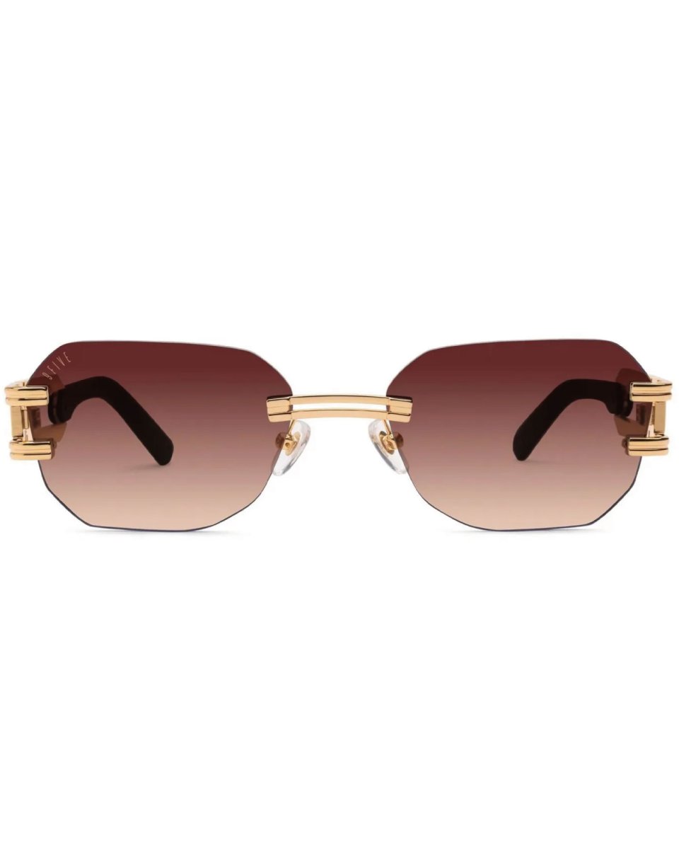 画像2: 9Five ROYALS LITE Black & 24K Gold Sienna Gradation Sunglasses 24Kゴールド UV 偏光 グラデーション サングラス (2)