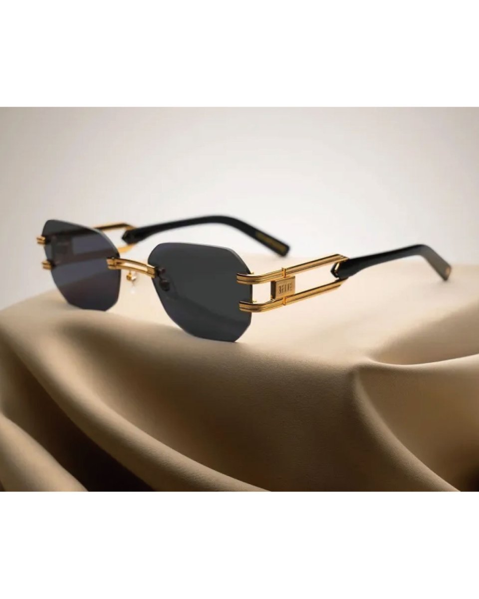 画像7: 9Five ROYALS LITE Black & 24K Gold Sunglasses 24Kゴールド UV 偏光 グラデーション サングラス (7)