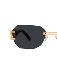 画像4: 9Five ROYALS LITE Black & 24K Gold Sunglasses 24Kゴールド UV 偏光 グラデーション サングラス (4)