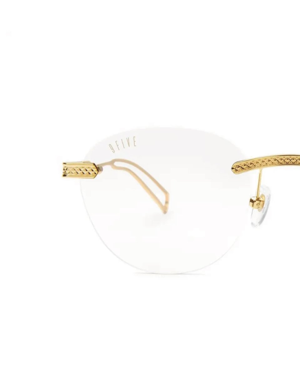 画像7: 9Five DIME LITE 24k Gold Clear Lens Glasses ダイムライト ゴールド クリアサングラス リムレス UV 偏光 メガネ (7)