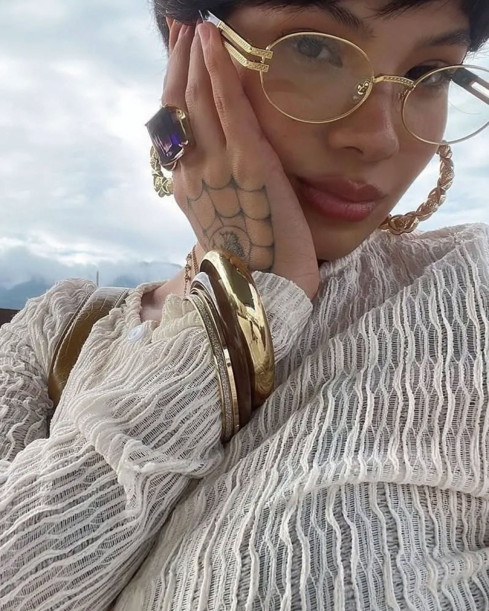 画像6: 9Five LOTUS Black & 24k Gold Clear Lens Glasses ゴールド UV 偏光 クリアレンズ メガネ (6)