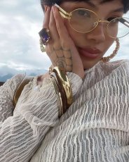 画像6: 9Five LOTUS Black & 24k Gold Clear Lens Glasses ゴールド UV 偏光 クリアレンズ メガネ (6)
