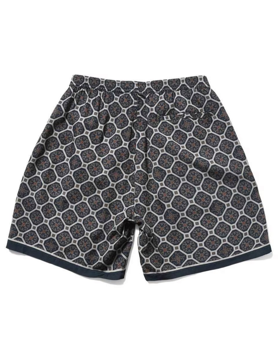 画像3: LFYT Arabesque Pattern Easy Shorts Navy イージーショーツ ハーフパンツ (3)