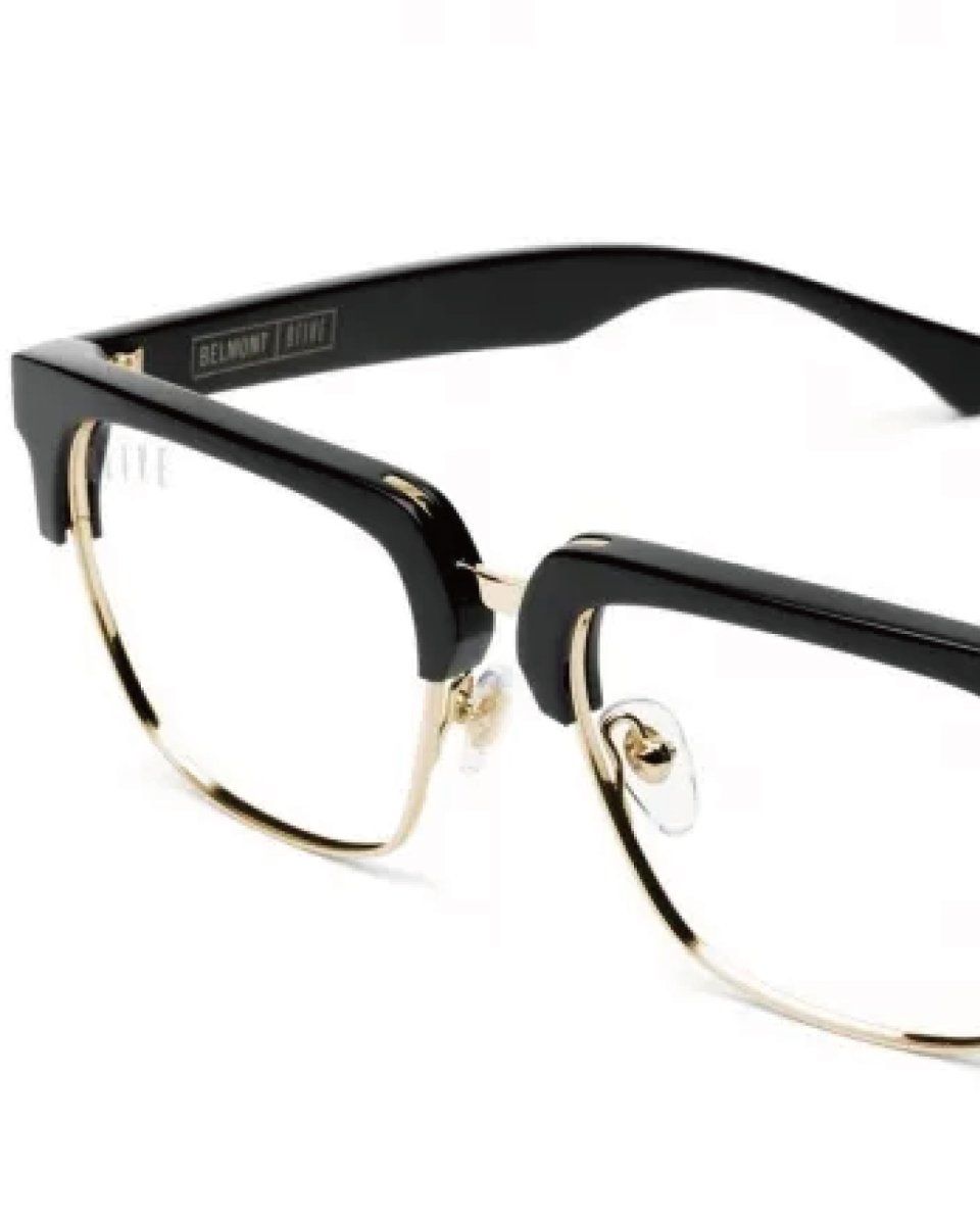 画像7: 9Five Belmont Black & 24K Gold Clear Lens Glasses ベルモント ゴールド UV 偏光 クリアレンズ メガネ (7)