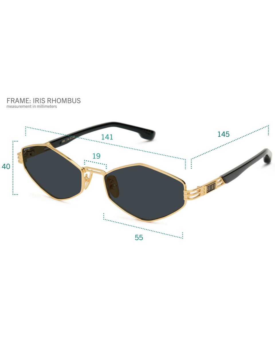 画像8: 9Five IRIS RHOMBUS Black & 24k Gold Clear Lens glasses ゴールド UV 偏光 クリアレンズ メガネ (8)