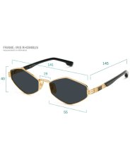 画像8: 9Five IRIS RHOMBUS Black & 24k Gold Clear Lens glasses ゴールド UV 偏光 クリアレンズ メガネ (8)