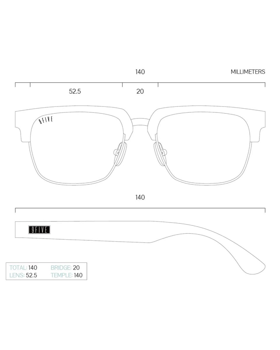 画像9: 9Five Belmont Black & 24K Gold Clear Lens Glasses ベルモント ゴールド UV 偏光 クリアレンズ メガネ (9)
