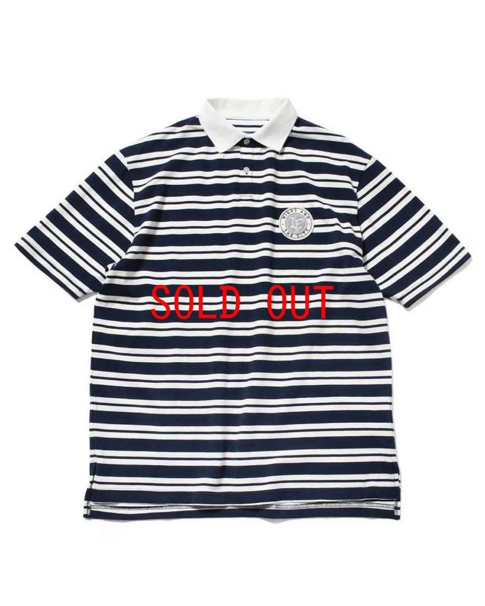 画像2: LFYT Athleisure Striped Polo Shirt Navy 半袖 ポロシャツ (2)