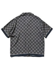 画像3: LFYT Arabesque Pattern Open Collar Shirt Navy 半袖 開襟シャツ (3)
