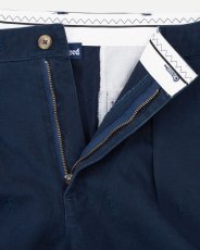 画像14: INTERBREED Embroidered Tuck Shorts タック ショーツ ネイビー 刺繍 ハーフパンツ (14)