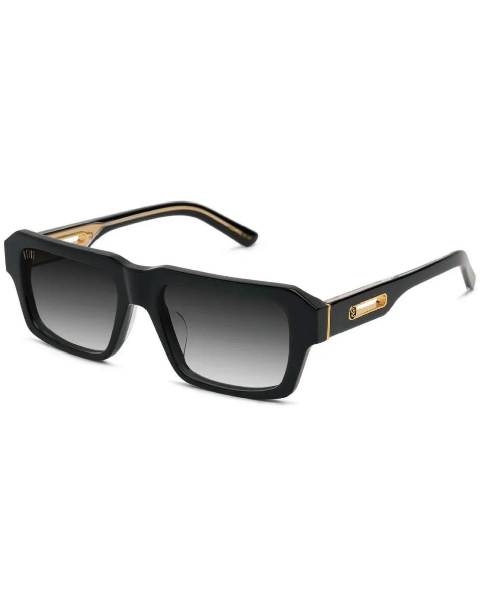 画像1: 9Five ROOK Black & 24k Gold Sunglasses ゴールド UV 偏光 サングラス メガネ (1)