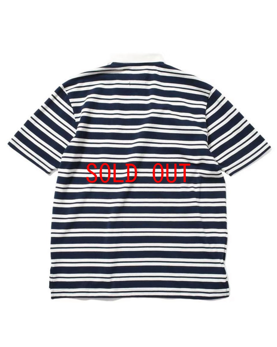 画像3: LFYT Athleisure Striped Polo Shirt Navy 半袖 ポロシャツ (3)