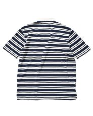 画像3: LFYT Athleisure Striped Polo Shirt Navy 半袖 ポロシャツ (3)