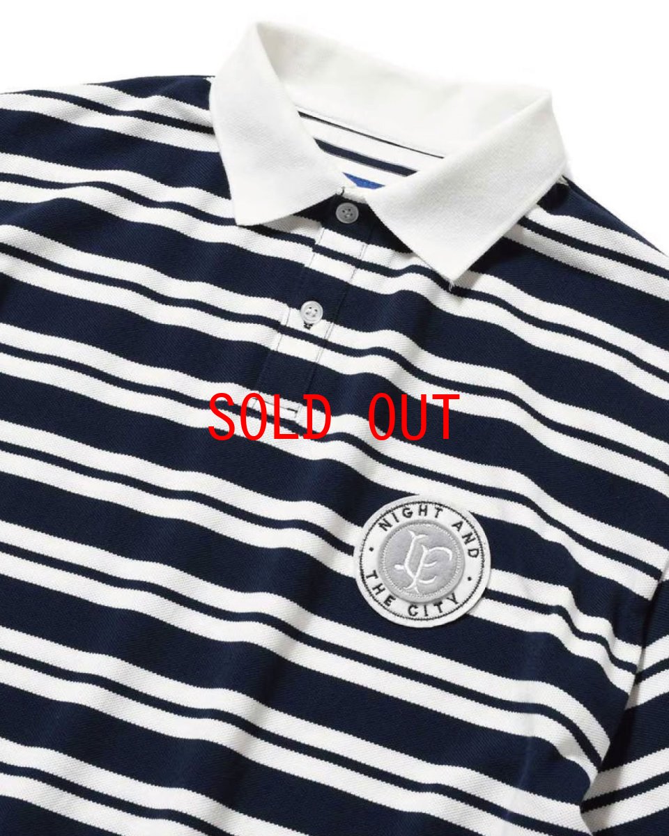 画像7: LFYT Athleisure Striped Polo Shirt Navy 半袖 ポロシャツ (7)