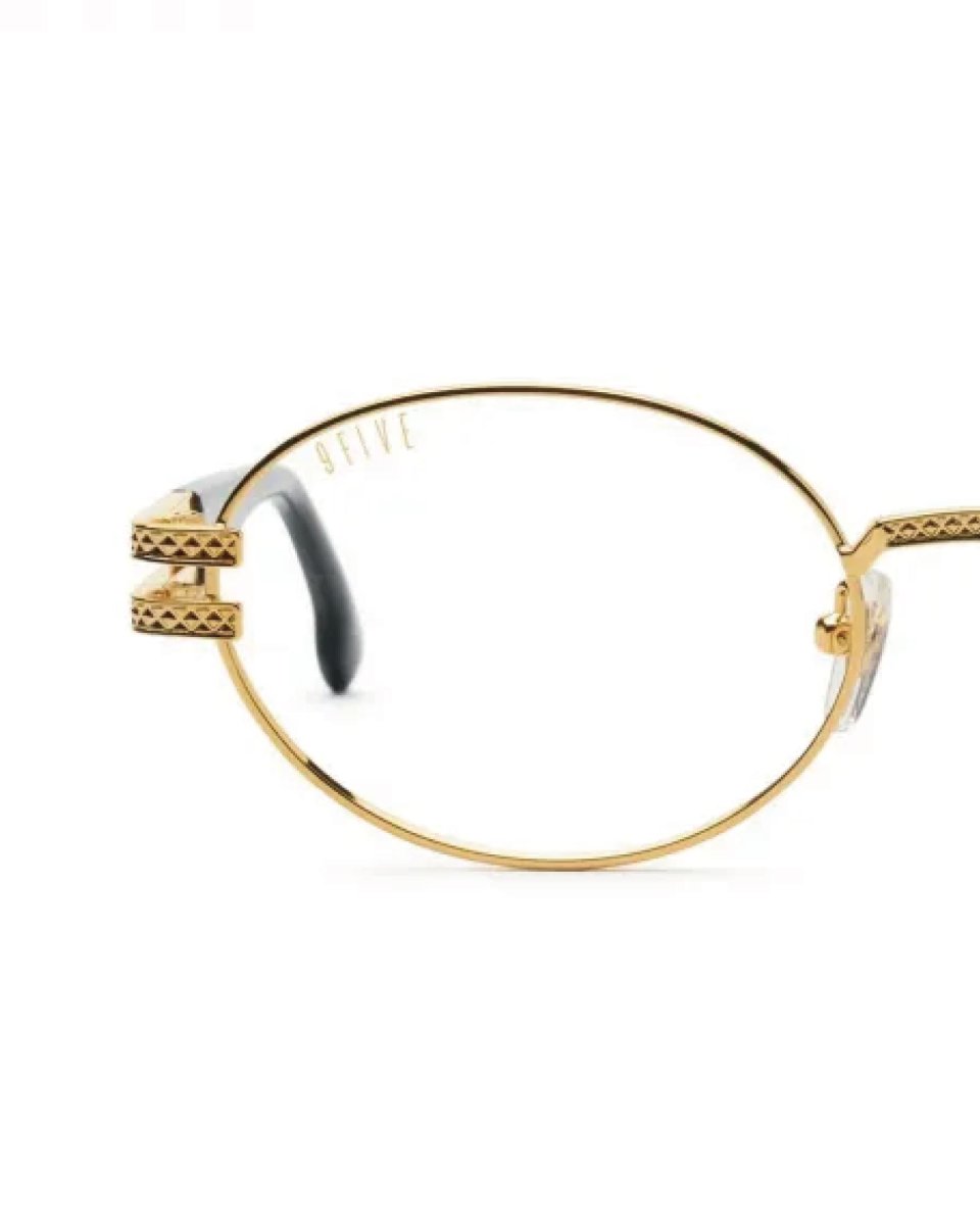 画像7: 9Five LOTUS Black & 24k Gold Clear Lens Glasses ゴールド UV 偏光 クリアレンズ メガネ (7)