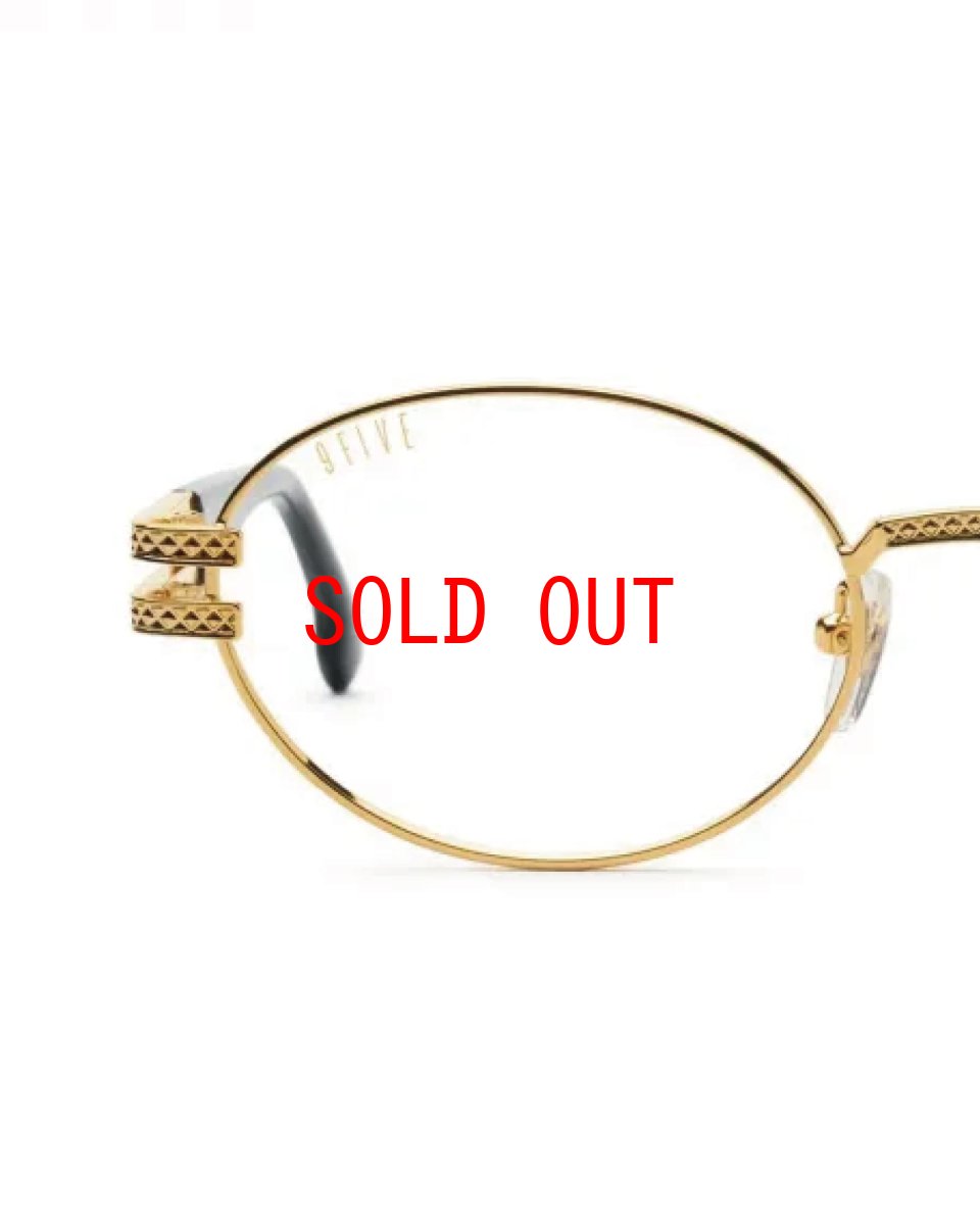 画像7: 9Five LOTUS Black & 24k Gold Clear Lens Glasses ゴールド UV 偏光 クリアレンズ メガネ (7)