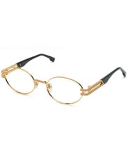 画像1: 9Five LOTUS Black & 24k Gold Clear Lens Glasses ゴールド UV 偏光 クリアレンズ メガネ (1)
