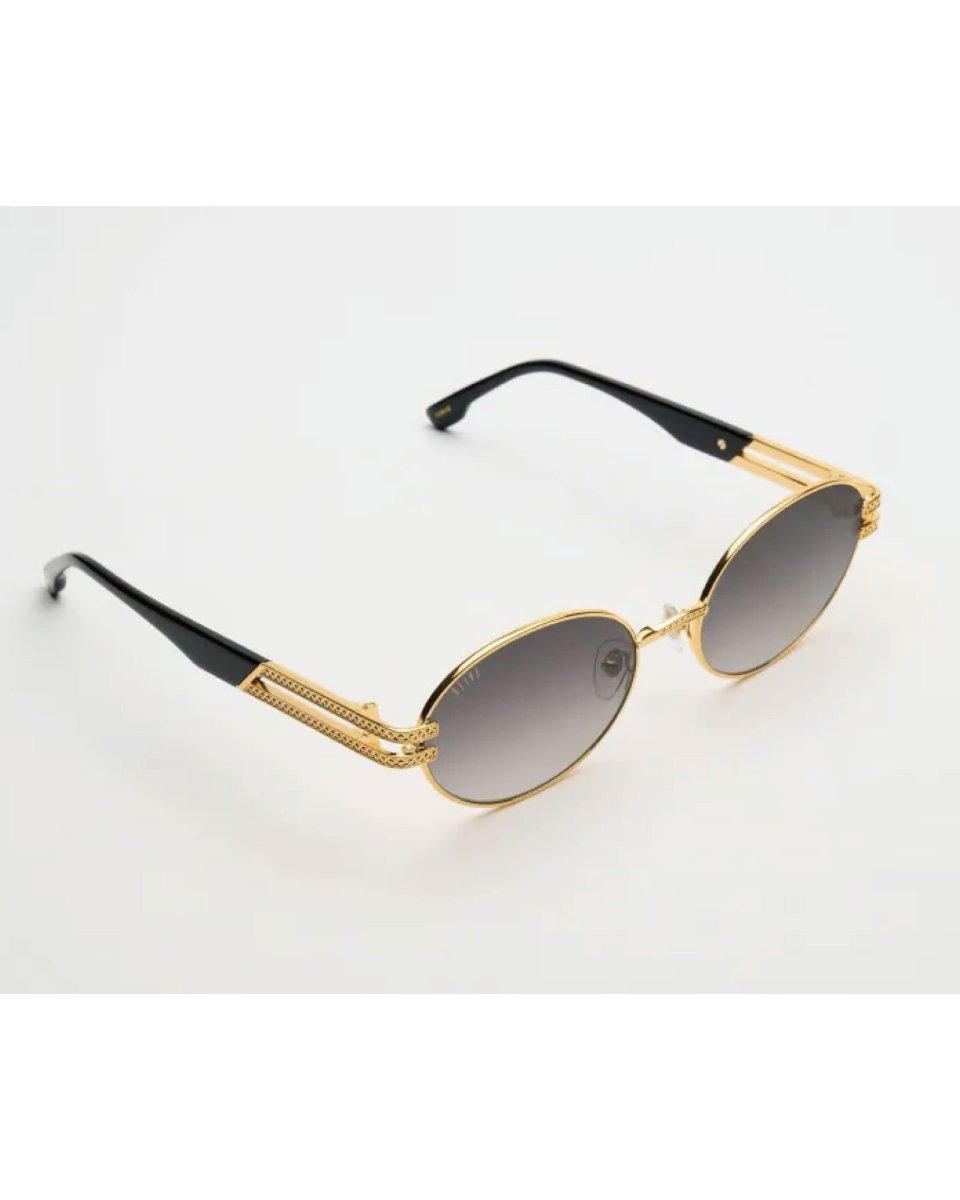 画像6: 9Five LOTUS Black & 24k Gold Sunglasses ダイムライト ゴールド UV 偏光 サングラス メガネ (6)