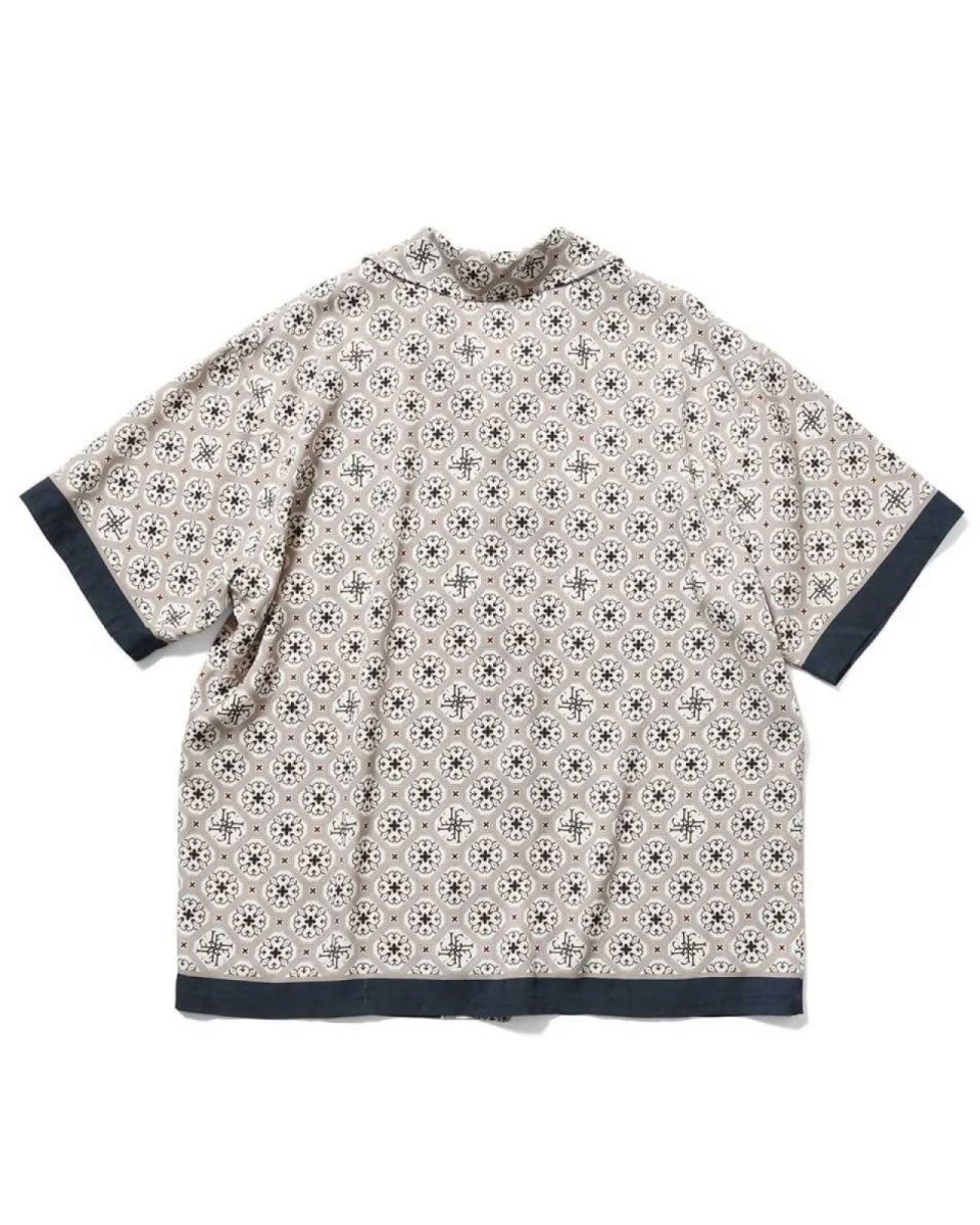 画像3: LFYT Arabesque Pattern Open Collar Shirt 半袖 開襟シャツ (3)