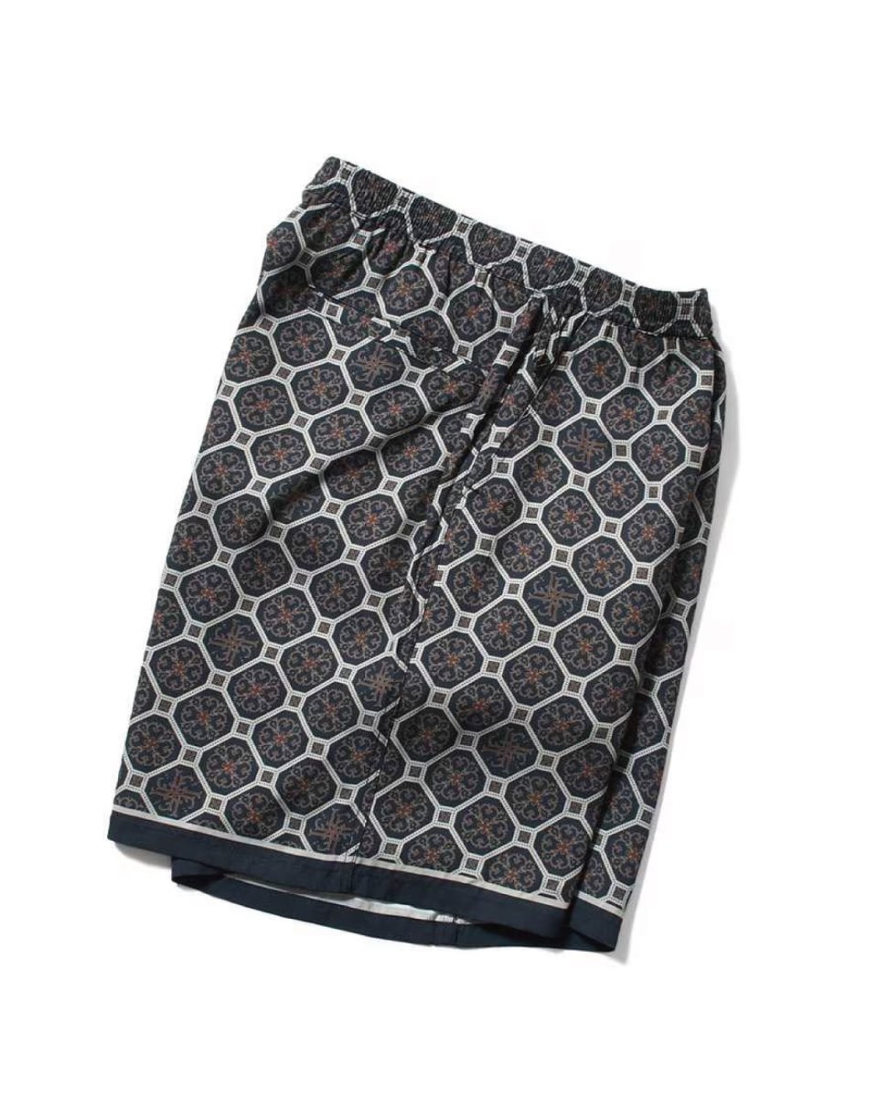 画像4: LFYT Arabesque Pattern Easy Shorts Navy イージーショーツ ハーフパンツ (4)
