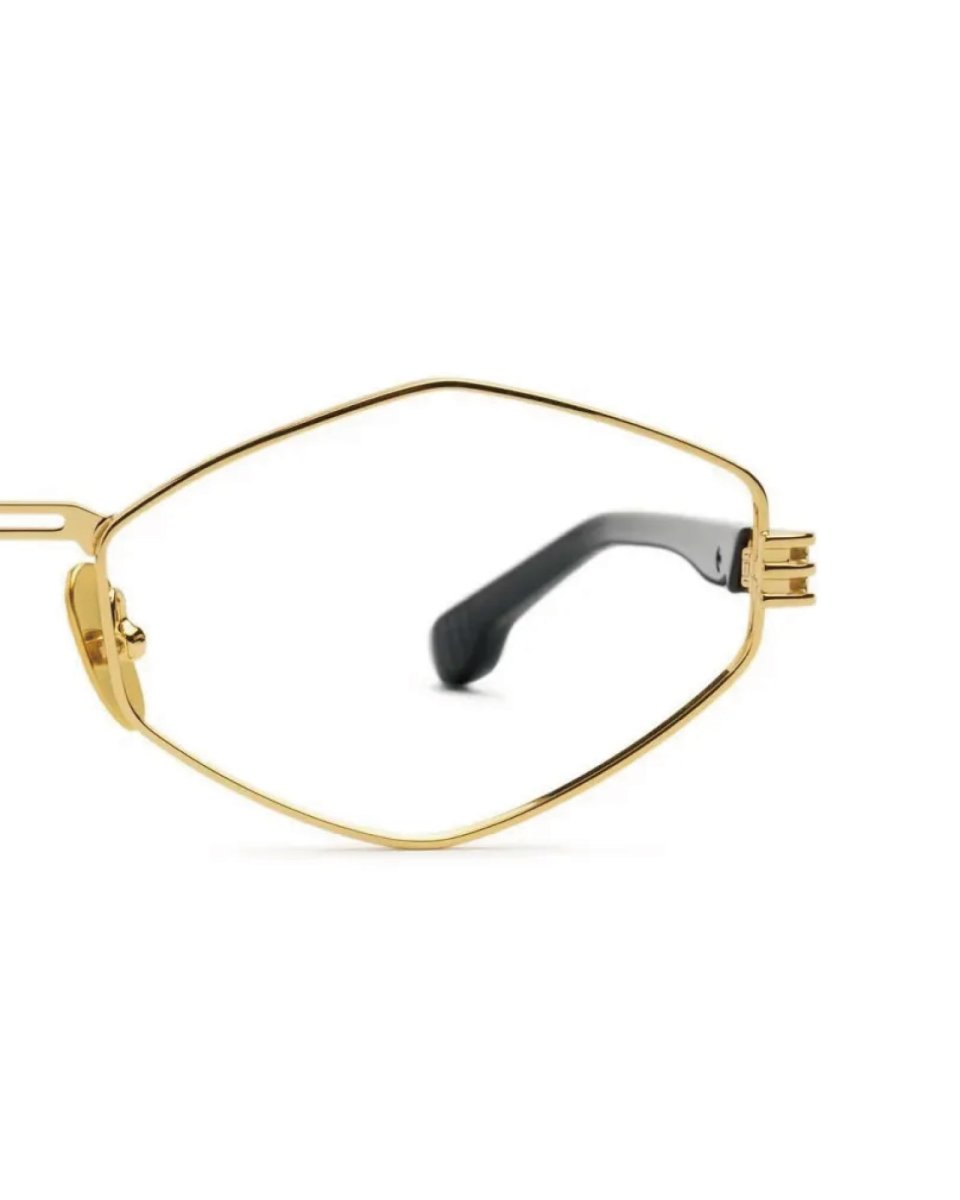 画像6: 9Five IRIS RHOMBUS Black & 24k Gold Clear Lens glasses ゴールド UV 偏光 クリアレンズ メガネ (6)