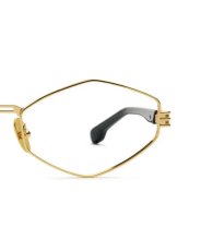 画像6: 9Five IRIS RHOMBUS Black & 24k Gold Clear Lens glasses ゴールド UV 偏光 クリアレンズ メガネ (6)