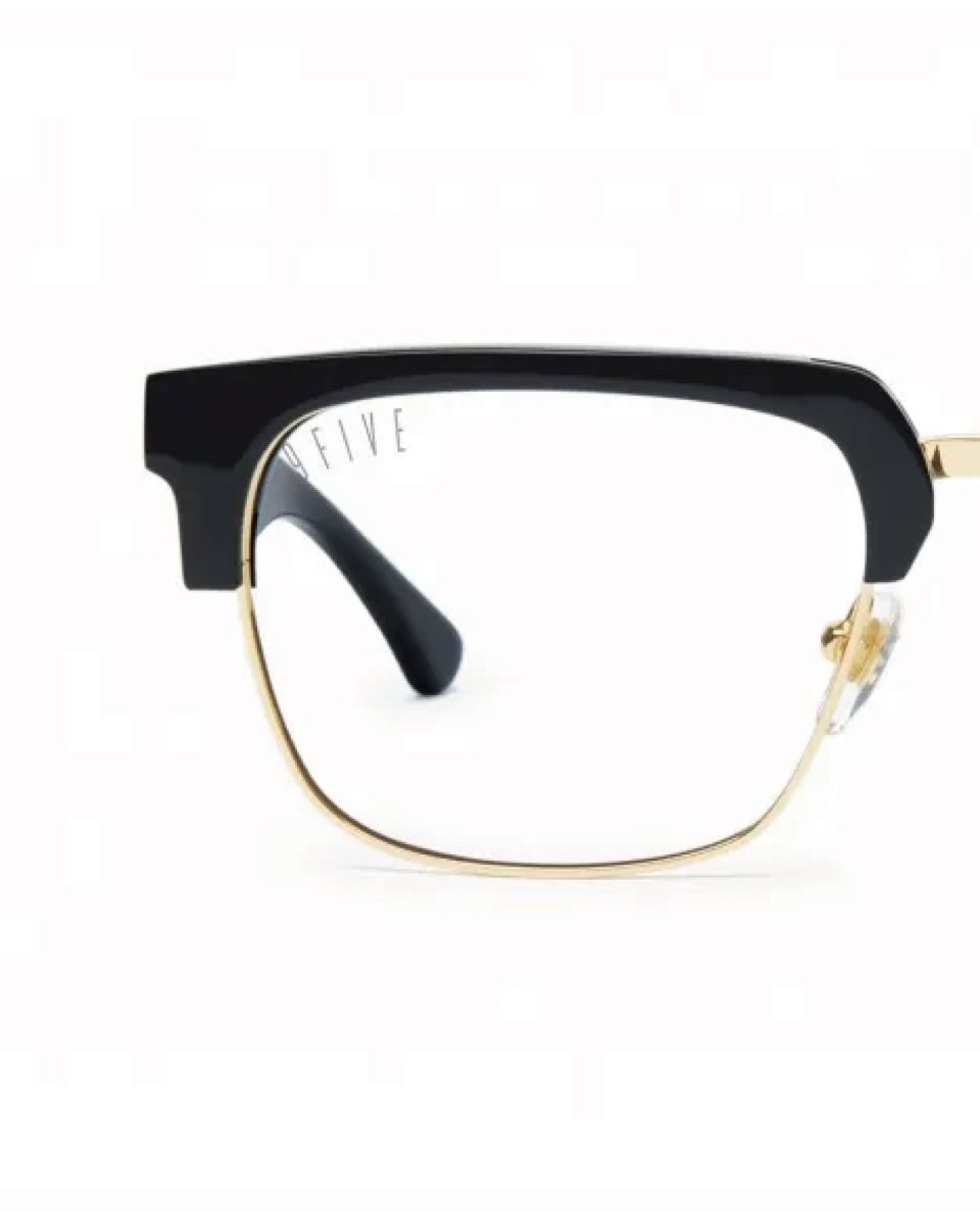 画像4: 9Five Belmont Black & 24K Gold Clear Lens Glasses ベルモント ゴールド UV 偏光 クリアレンズ メガネ (4)