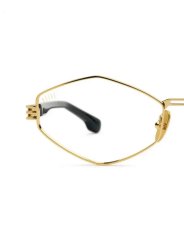 画像5: 9Five IRIS RHOMBUS Black & 24k Gold Clear Lens glasses ゴールド UV 偏光 クリアレンズ メガネ (5)