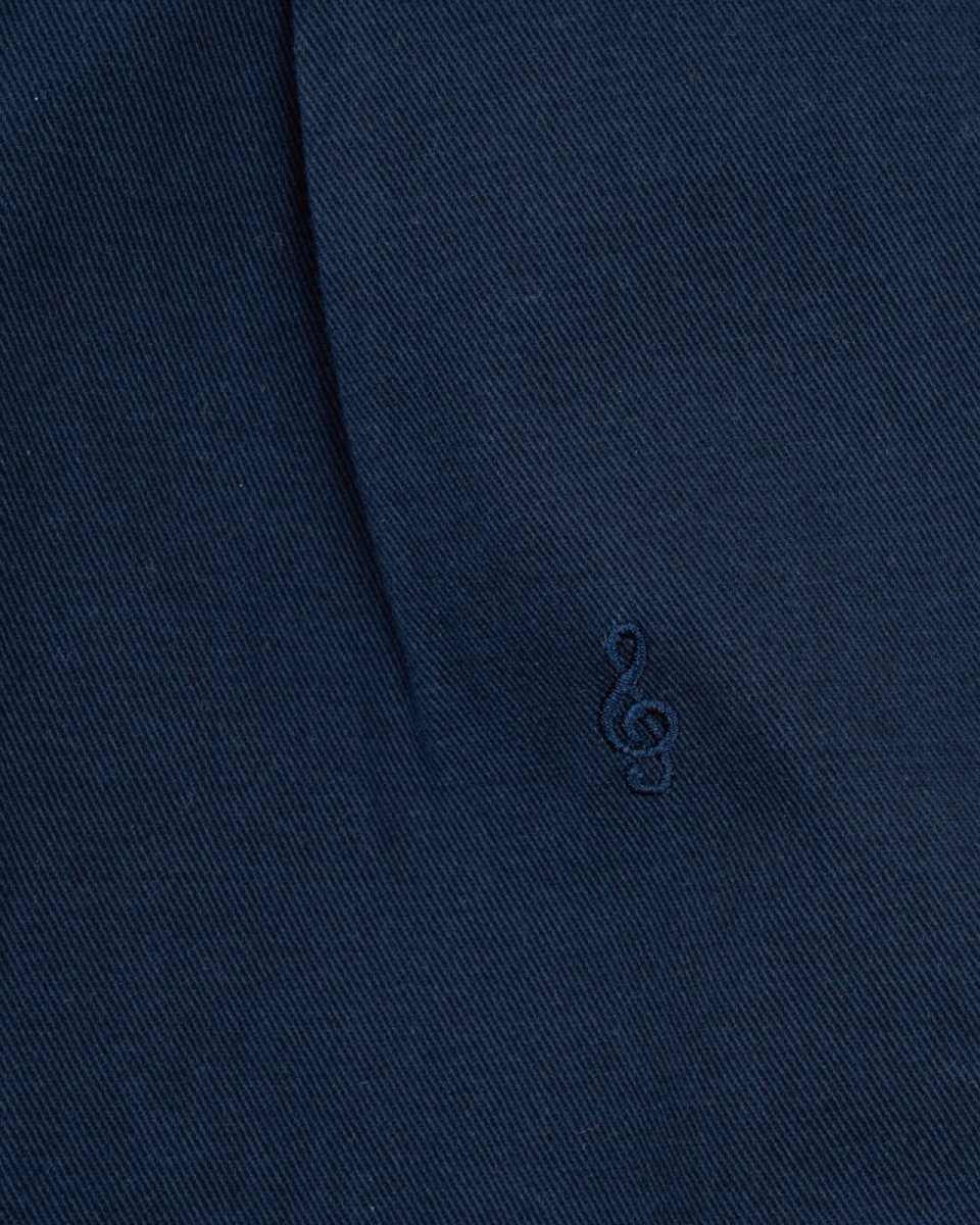 画像12: INTERBREED Embroidered Tuck Shorts タック ショーツ ネイビー 刺繍 ハーフパンツ (12)
