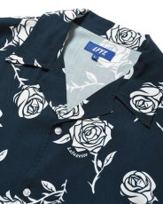 画像4: LFYT Rose Pattern Open Collar Shirt Navy ローズ オープンカラー シャツ 半袖シャツ  (4)