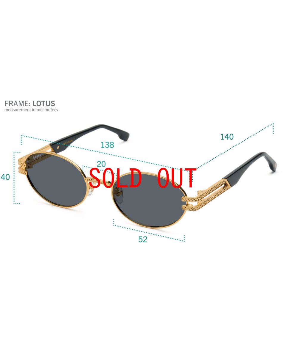 画像9: 9Five LOTUS Black & 24k Gold Clear Lens Glasses ゴールド UV 偏光 クリアレンズ メガネ (9)