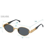 画像9: 9Five LOTUS Black & 24k Gold Clear Lens Glasses ゴールド UV 偏光 クリアレンズ メガネ (9)