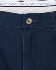 画像15: INTERBREED Embroidered Tuck Shorts タック ショーツ ネイビー 刺繍 ハーフパンツ (15)