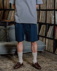 画像6: INTERBREED Embroidered Tuck Shorts タック ショーツ ネイビー 刺繍 ハーフパンツ (6)