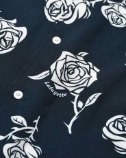 画像5: LFYT Rose Pattern Open Collar Shirt Navy ローズ オープンカラー シャツ 半袖シャツ  (5)
