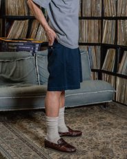 画像5: INTERBREED Embroidered Tuck Shorts タック ショーツ ネイビー 刺繍 ハーフパンツ (5)