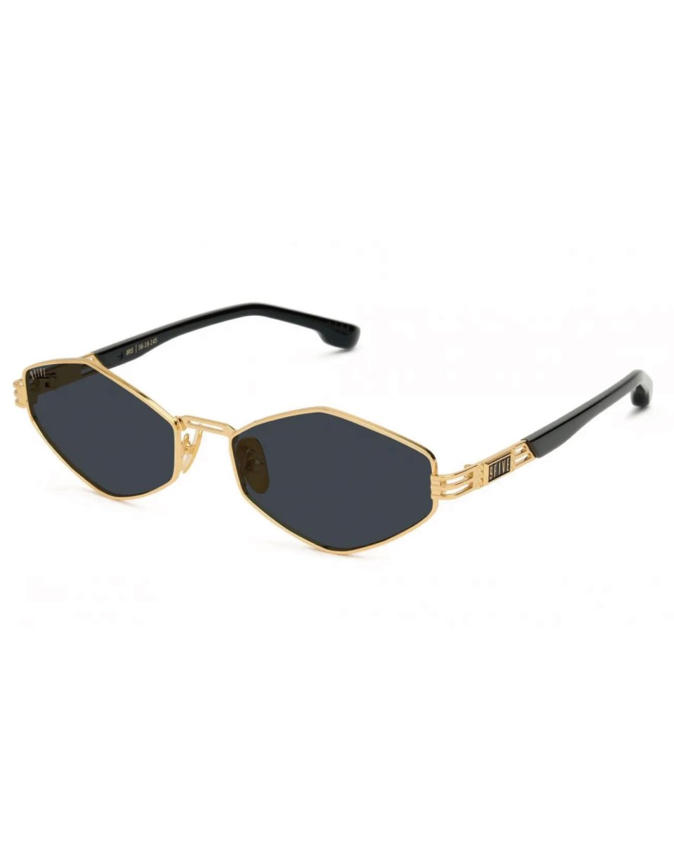 画像1: 9Five IRIS RHOMBUS Black & 24k Gold Sunglasses ゴールド UV 偏光 サングラス メガネ (1)