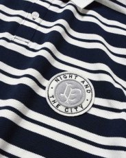 画像5: LFYT Athleisure Striped Polo Shirt Navy 半袖 ポロシャツ (5)