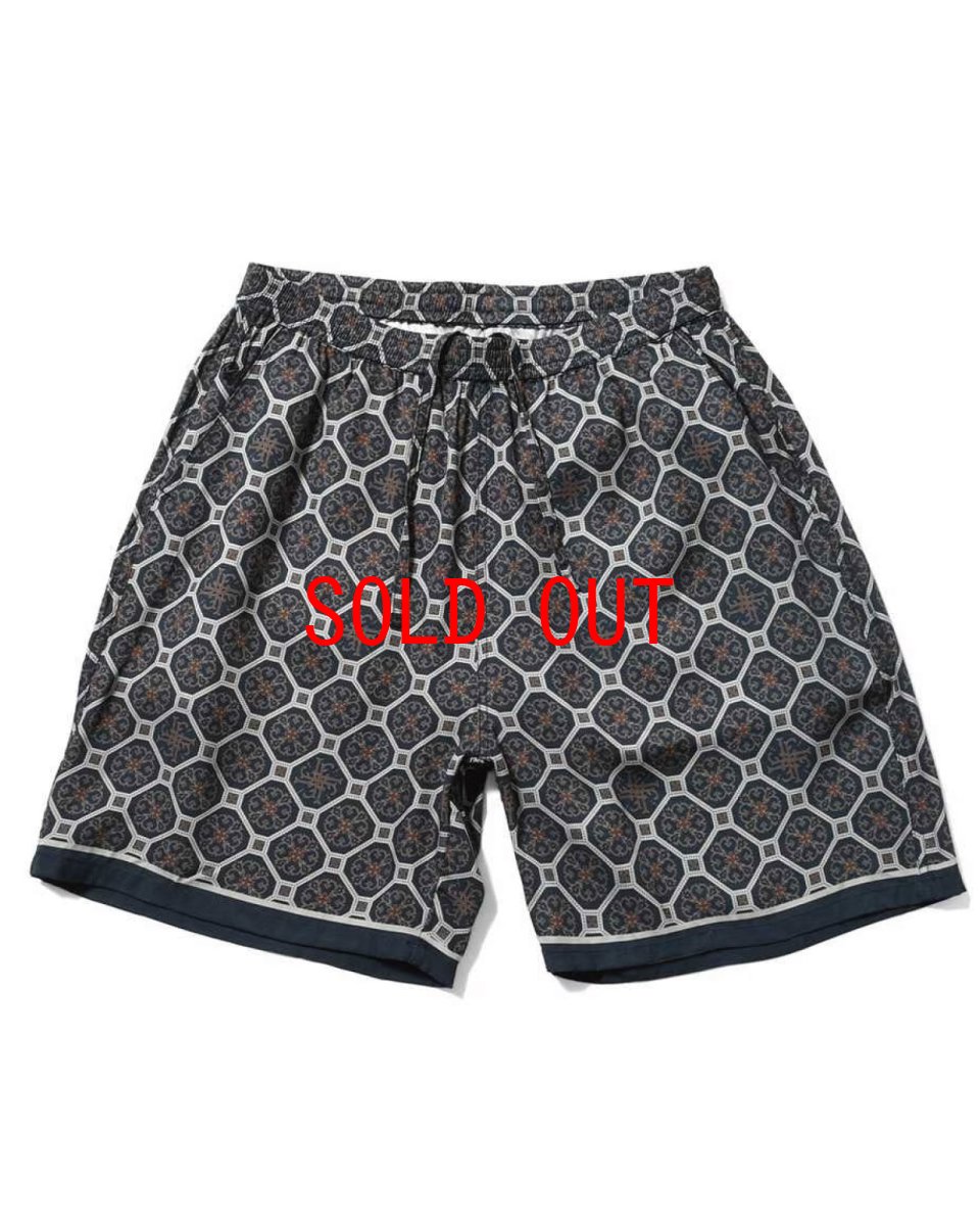 画像2: LFYT Arabesque Pattern Easy Shorts Navy イージーショーツ ハーフパンツ (2)